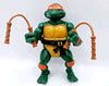 Vintage 1988 Playmates TMNT Michelangelo Hard Head – Belt & Nunchucks  - Toy