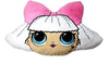 LOL Surprise Dolls Head Cushion - Pink Bow, Blue Eyes 17"x10" - Plush Toy